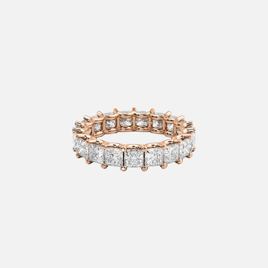  Princess U Prong Eternity Ring 14k Rose Gold 4 7 001