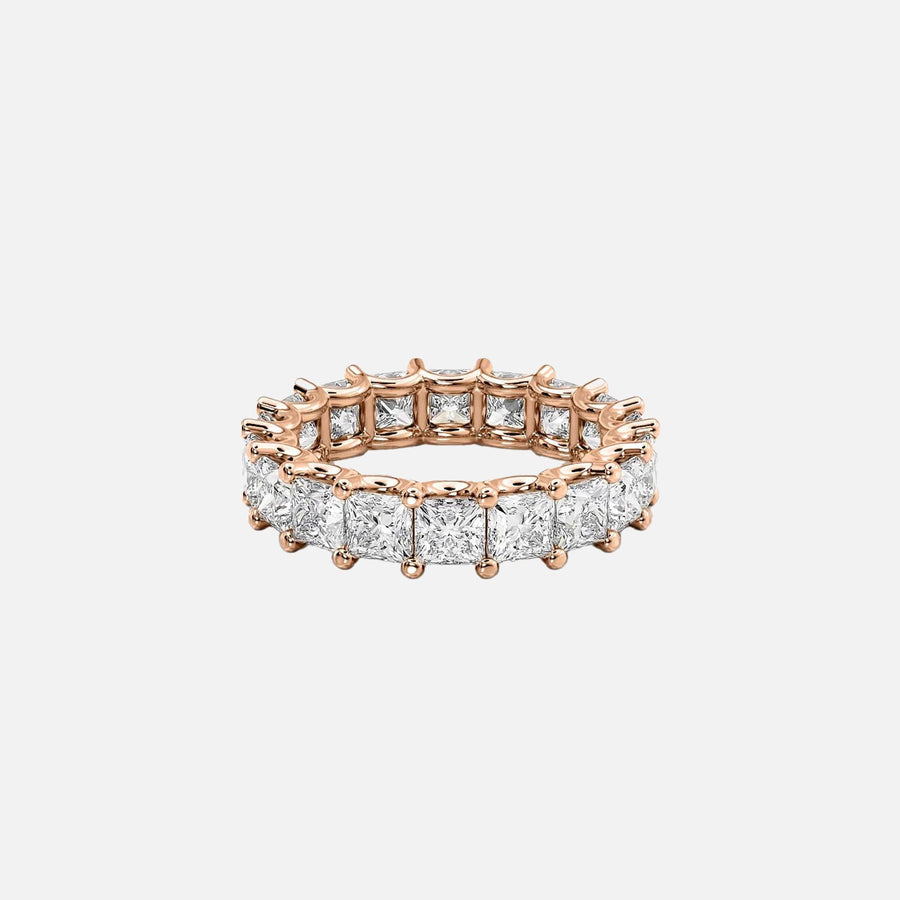  Princess U Prong Eternity Ring 14k Rose Gold 5 5 001