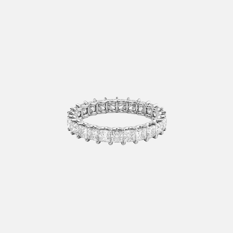  Princess U Prong Eternity Ring 14k White Gold 2 5 001