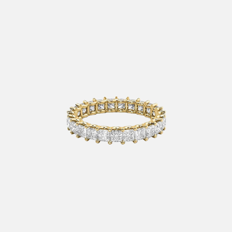  Princess U Prong Eternity Ring 18k Yellow Gold 2 5 001