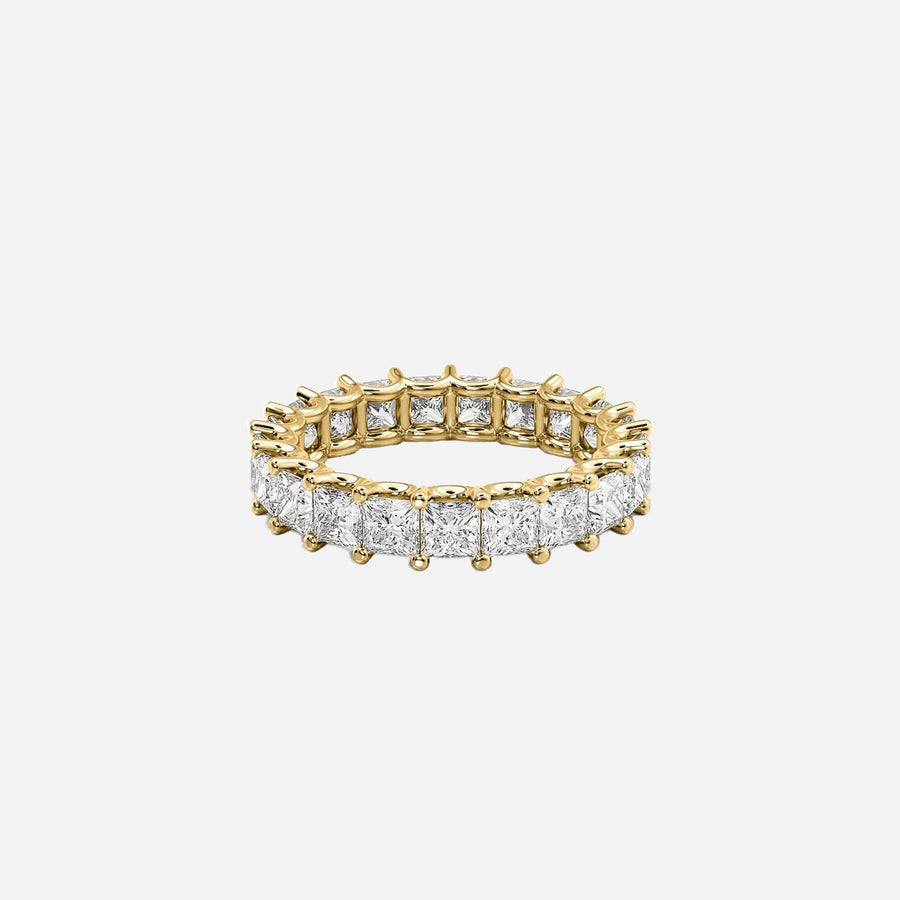  Princess U Prong Eternity Ring 18k Yellow Gold 4 0 001