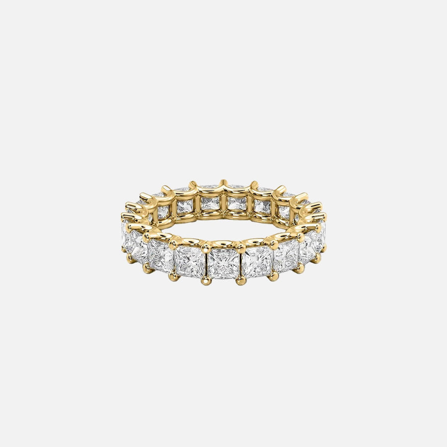  Princess U Prong Eternity Ring 18k Yellow Gold 4 7 001