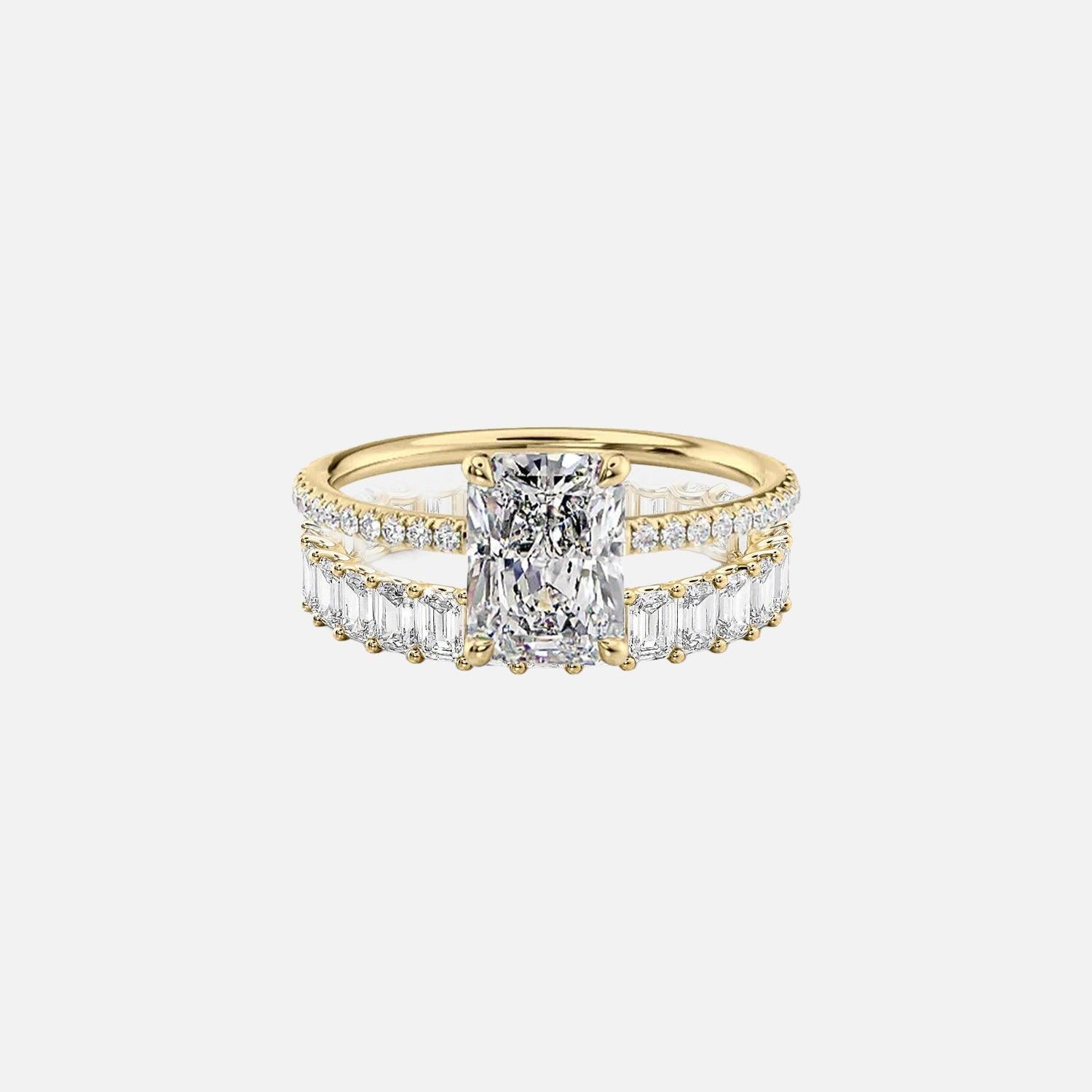 Radiant Andrewe & Luster Ring Stack - KNT - Engagement Rings, Wedding Bands & Fine Jewelry