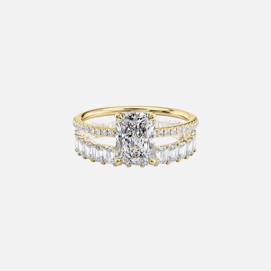 Radiant Andrewe & Luster Ring Stack - KNT - Engagement Rings, Wedding Bands & Fine Jewelry