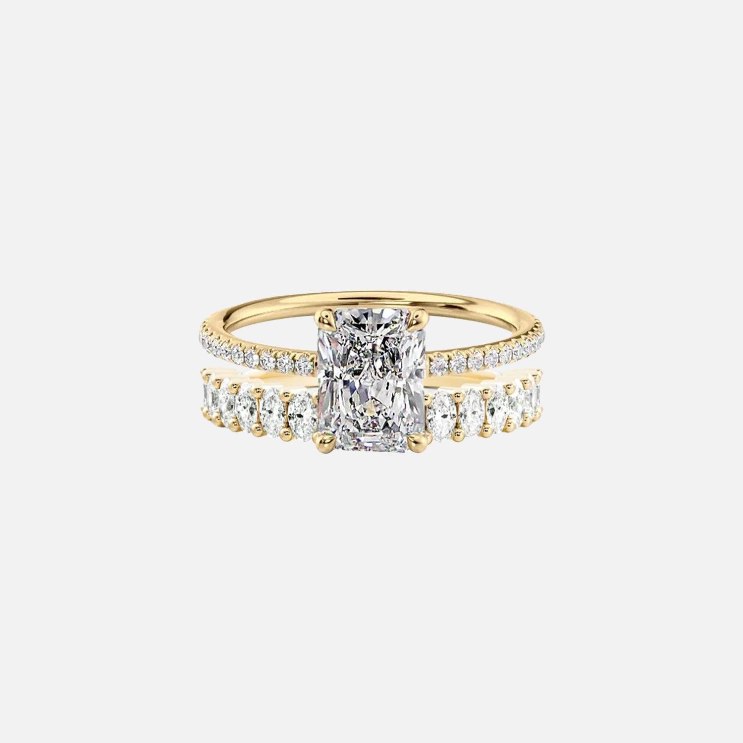 Radiant Andrewe & Noble Ring Stack - KNT - Engagement Rings, Wedding Bands & Fine Jewelry