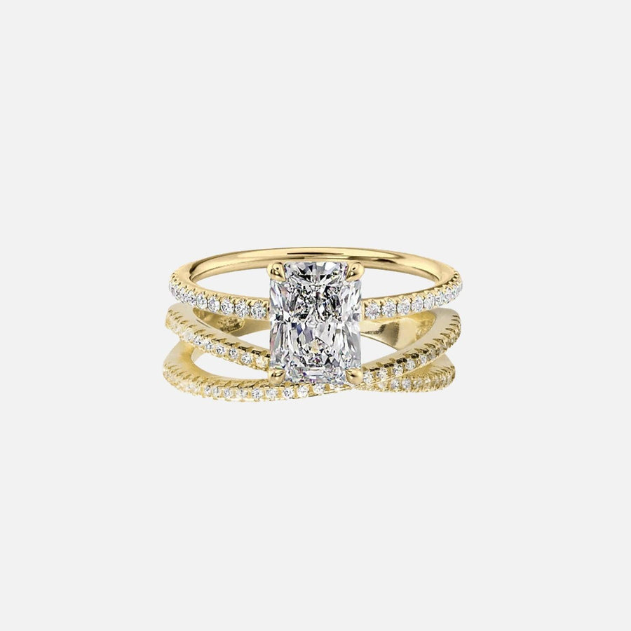 Radiant Andrewe & Sensation Ring Stack - KNT - Engagement Rings, Wedding Bands & Fine Jewelry
