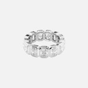  Radiant Bezel Eternity Ring 14k White Gold 5 0 001