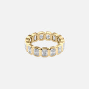 Radiant Bezel Eternity Ring 14k Yellow Gold 3 0 001