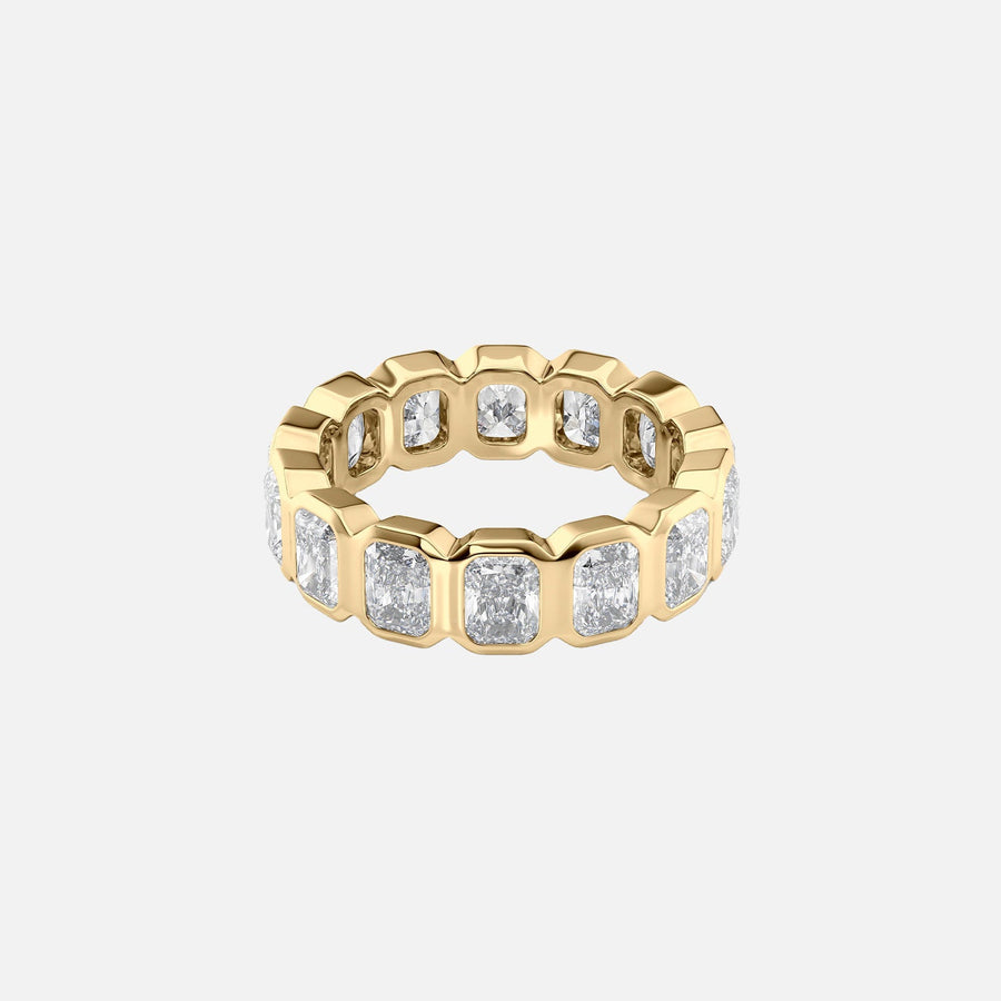  Radiant Bezel Eternity Ring 14k Yellow Gold 4 0 001