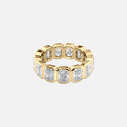  Radiant Bezel Eternity Ring 14k Yellow Gold 5 0 001