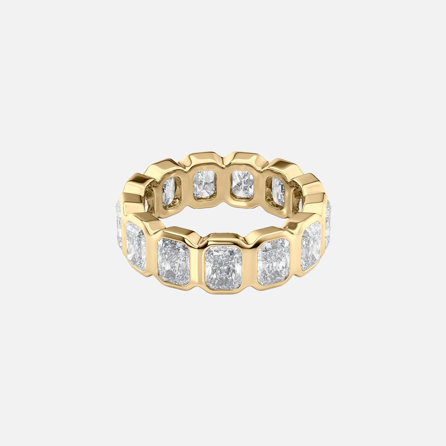  Radiant Bezel Eternity Ring 14k Yellow Gold 5 0 001