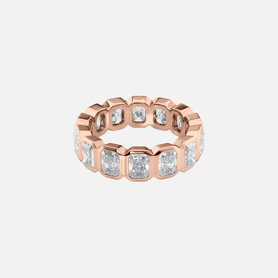  Radiant Bezel Eternity Ring 18k Rose Gold 4 0 001