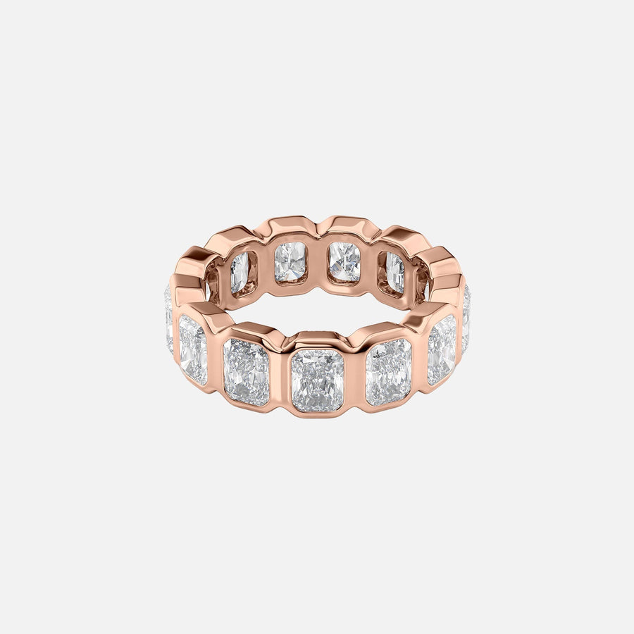  Radiant Bezel Eternity Ring 18k Rose Gold 5 0 001