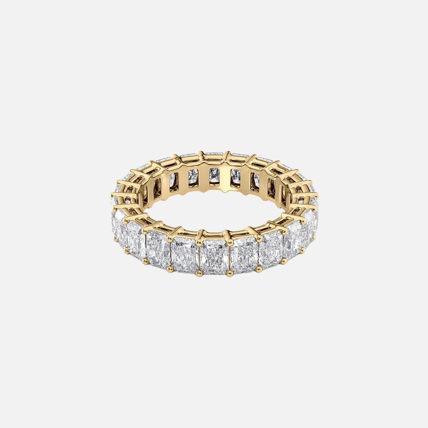 Radiant Eternity Ring 14k Yellow Gold 4 0 001