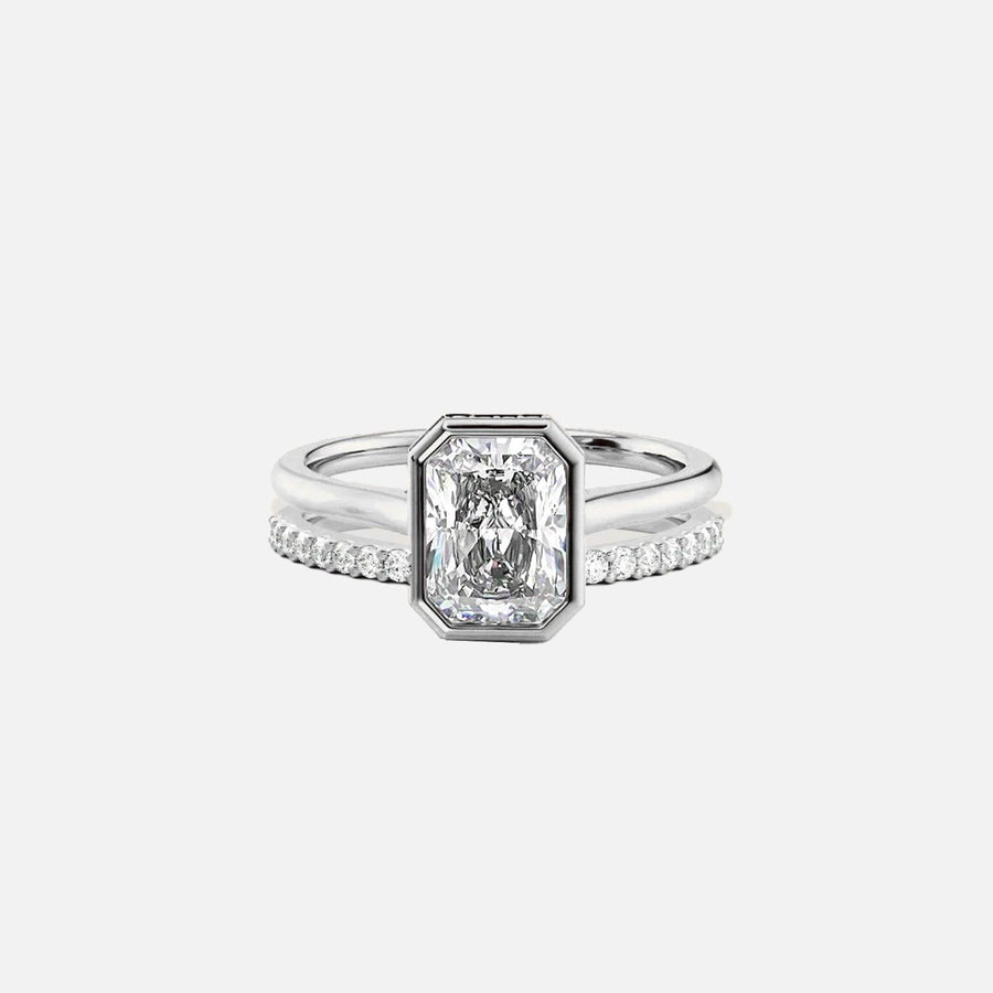 Radiant Helena Ring Stack - KNT - Engagement Rings, Wedding Bands & Fine Jewelry