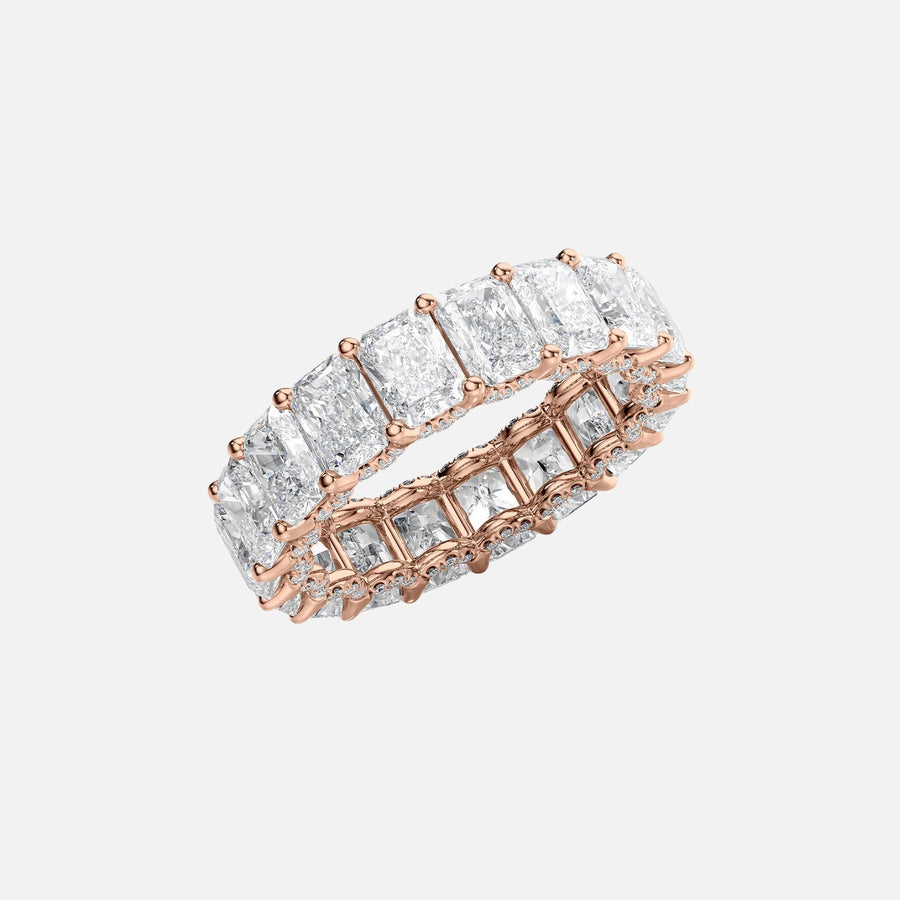  Radiant U Pave Prong Eternity Ring 14k Rose Gold 7 3 002