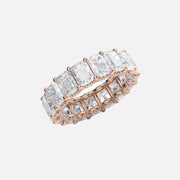  Radiant U Pave Prong Eternity Ring 14k Rose Gold 8 3 002
