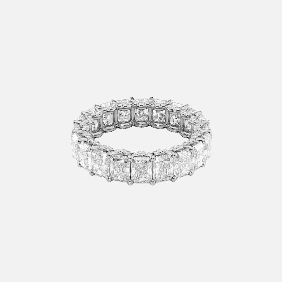  Radiant U Pave Prong Eternity Ring 14k White Gold 6 3 001