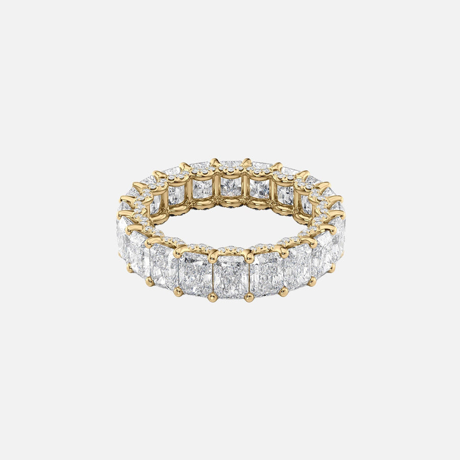  Radiant U Pave Prong Eternity Ring 14k Yellow Gold 6 3 001