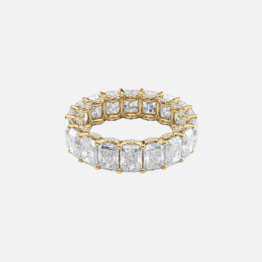  Radiant U Pave Prong Eternity Ring 14k Yellow Gold 7 3 001