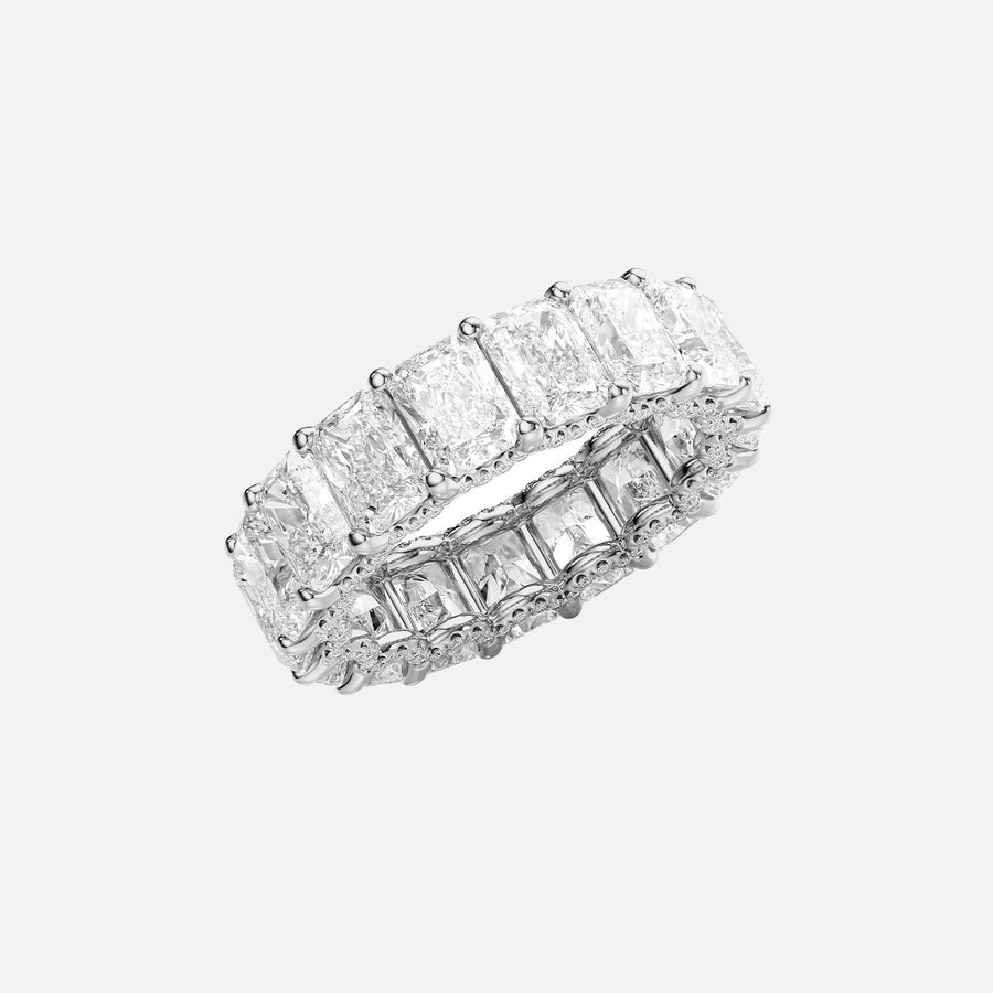  Radiant U Pave Prong Eternity Ring 18k White Gold 8 3 002