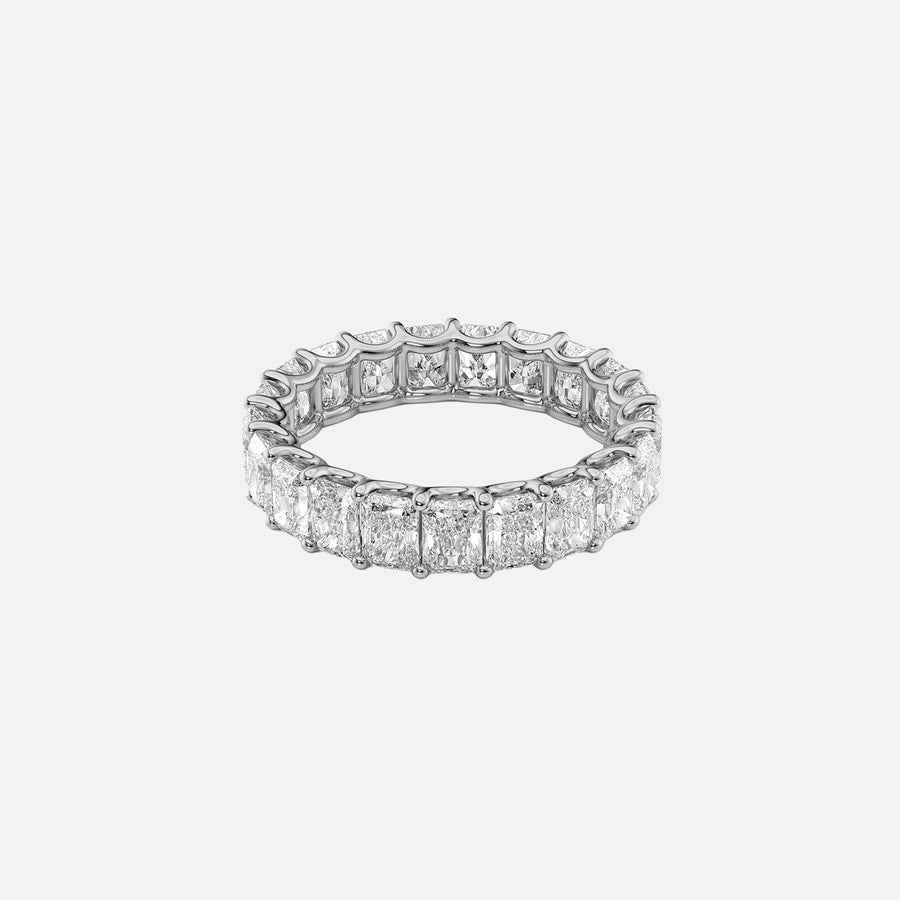  Radiant U Prong Eternity Ring 14k White Gold 4 0 001