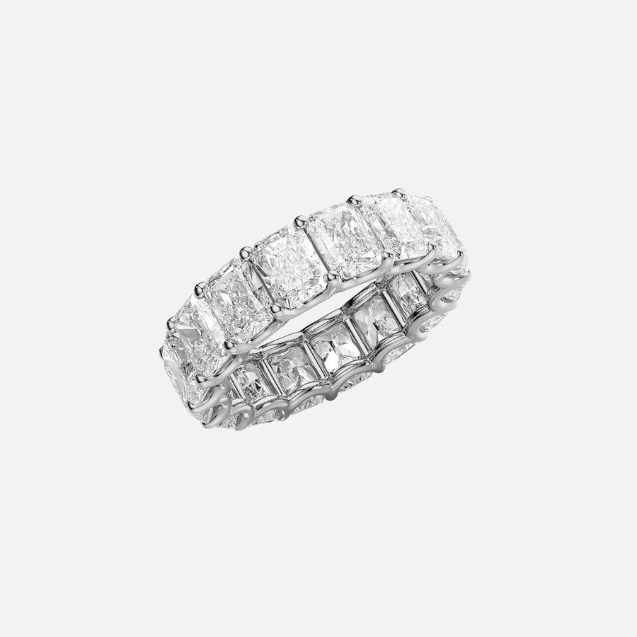  Radiant U Prong Eternity Ring 14k White Gold 8 0 002