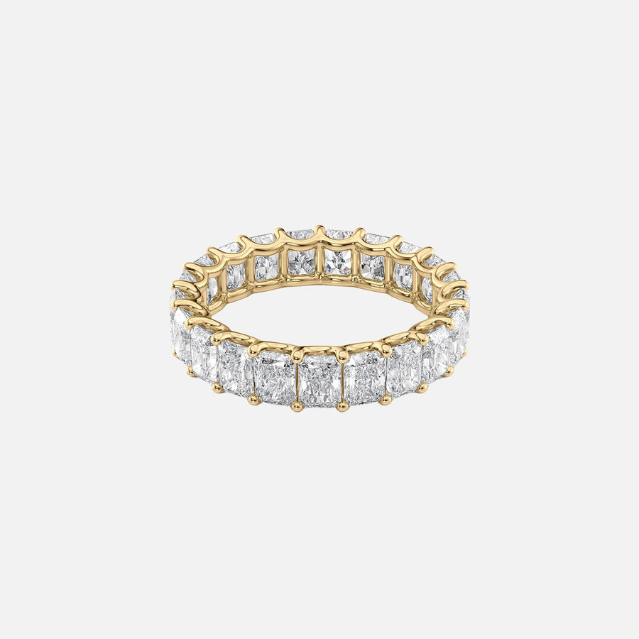 Radiant U Prong Eternity Ring 14k Yellow Gold 4 0 001