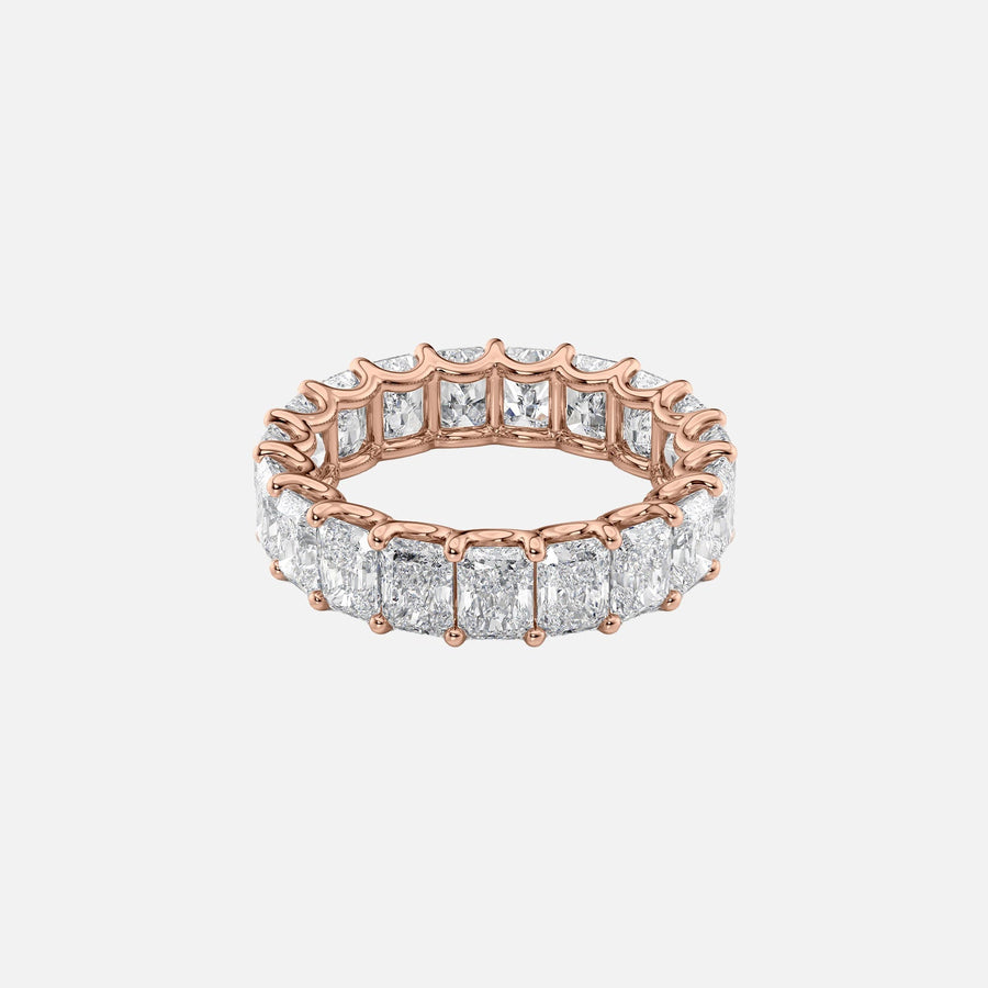  Radiant U Prong Eternity Ring 18k Rose Gold 6 0 001