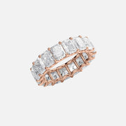  Radiant U Prong Eternity Ring 18k Rose Gold 7 0 002