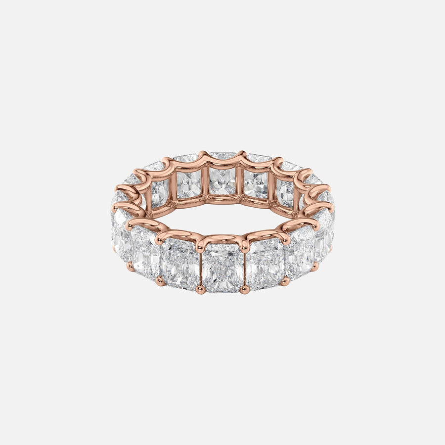  Radiant U Prong Eternity Ring 18k Rose Gold 8 0 001