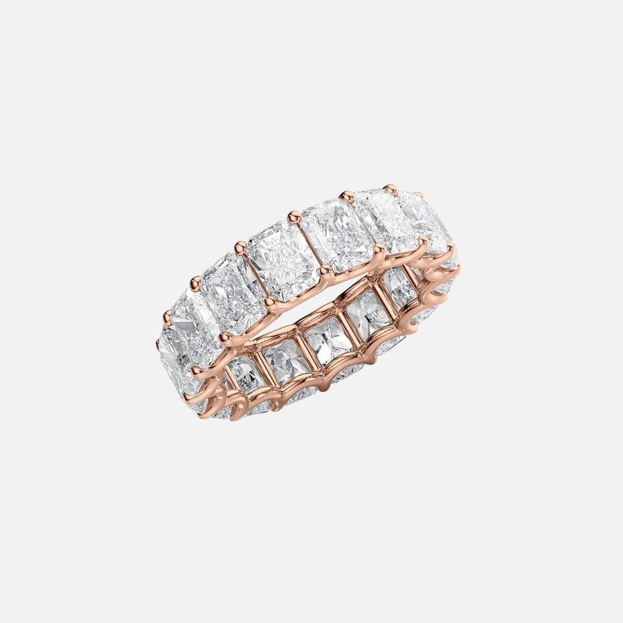  Radiant U Prong Eternity Ring 18k Rose Gold 8 0 002