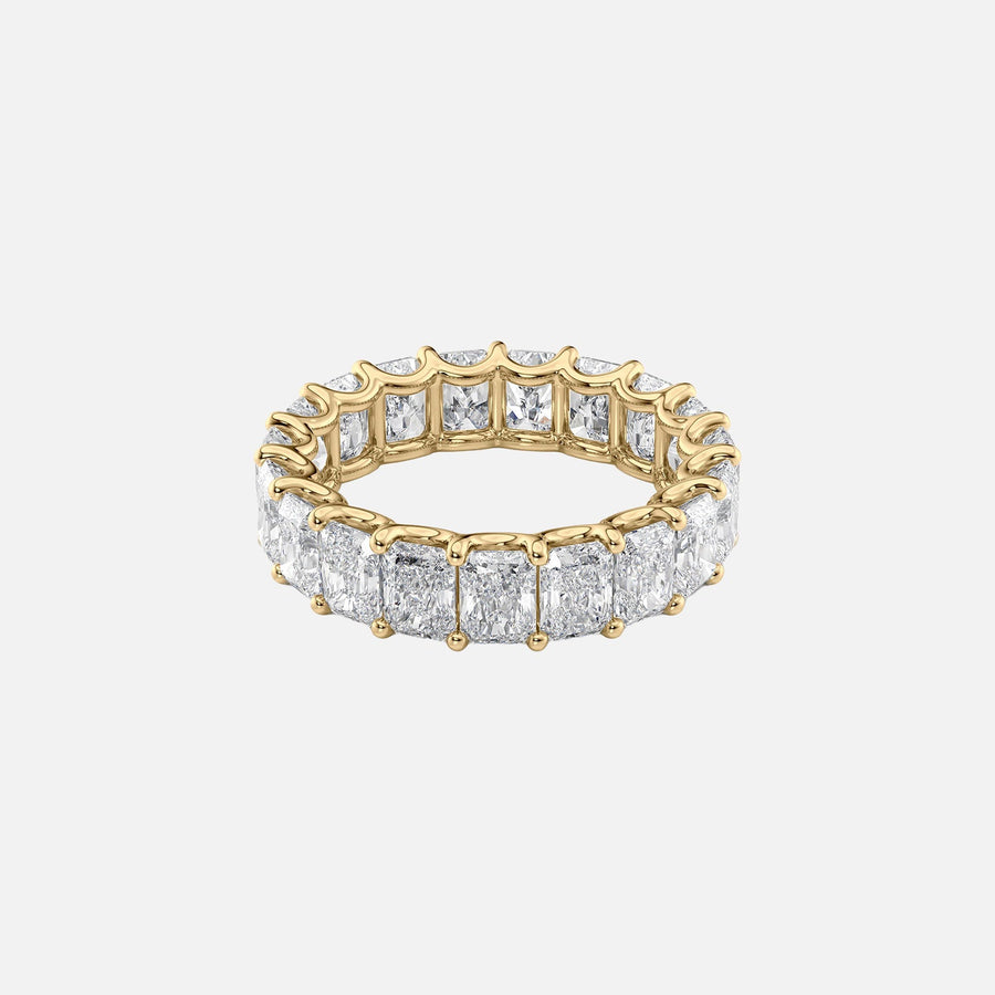  Radiant U Prong Eternity Ring 18k Yellow Gold 6 0 001