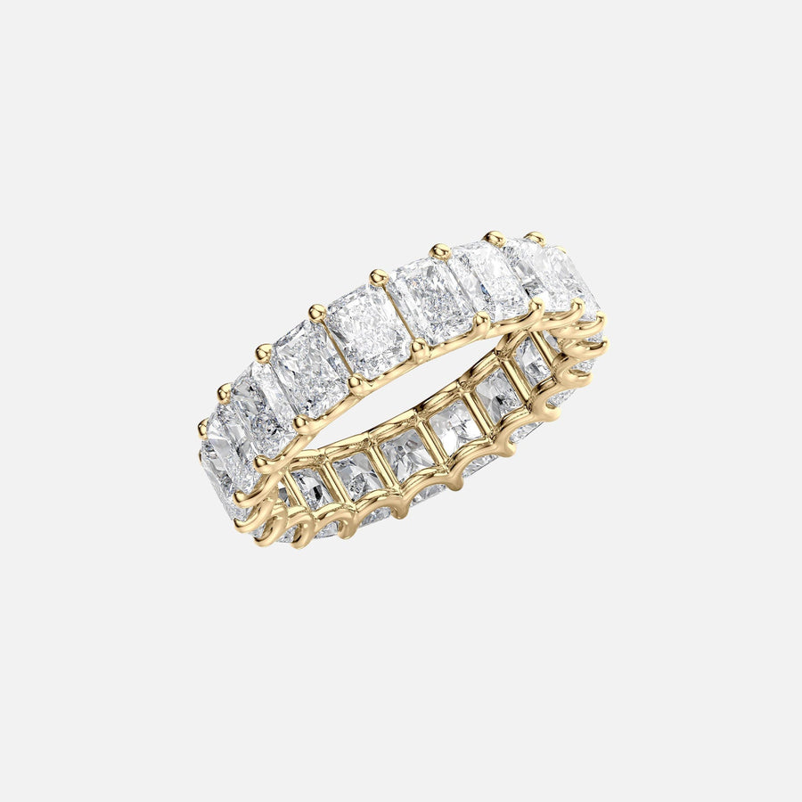 Radiant U Prong Eternity Ring 18k Yellow Gold 6 0 002