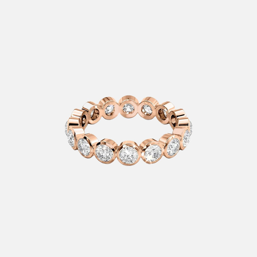  Round Bezel Eternity Ring 14k Rose Gold 1 5 001
