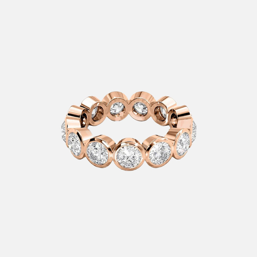 Round Bezel Eternity Ring 14k Rose Gold 3 5 001