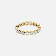 Round Bezel Eternity Ring 14k Yellow Gold 1 0 001
