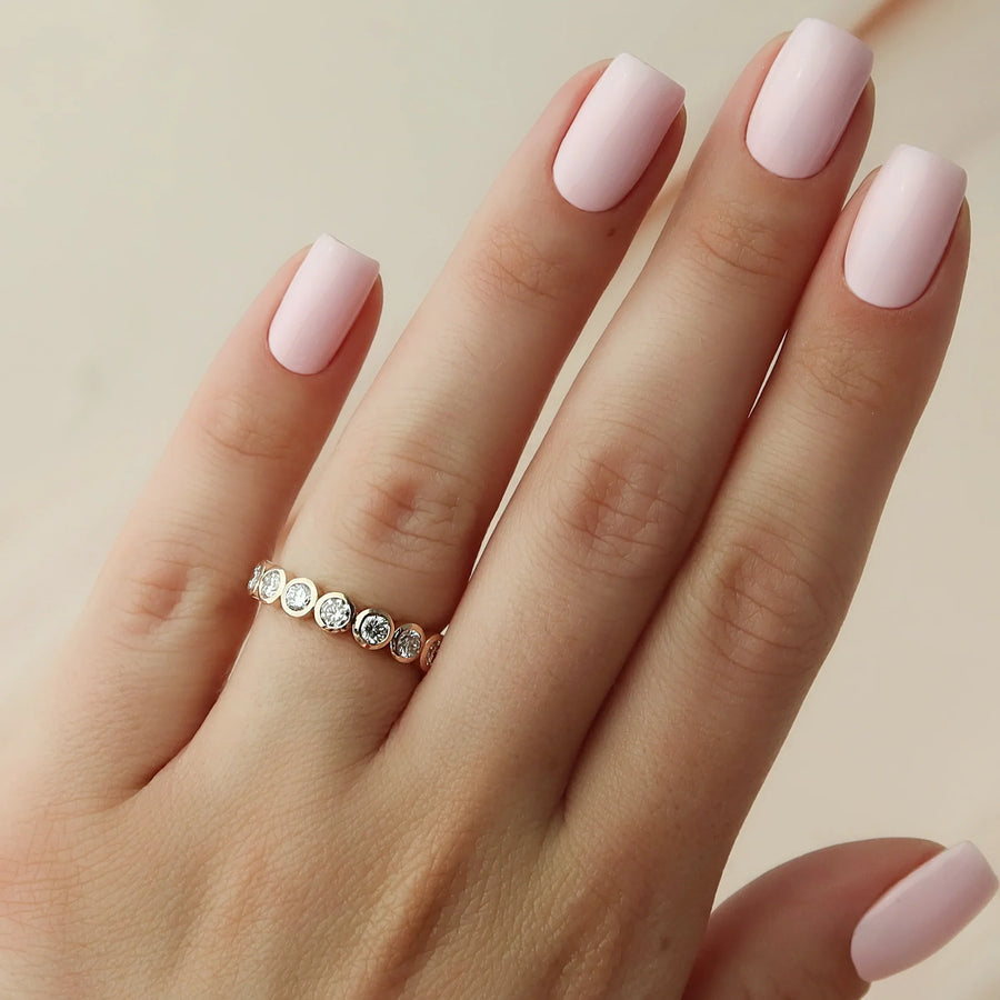  Round Bezel Eternity Ring 18k Rose Gold 2 0 002