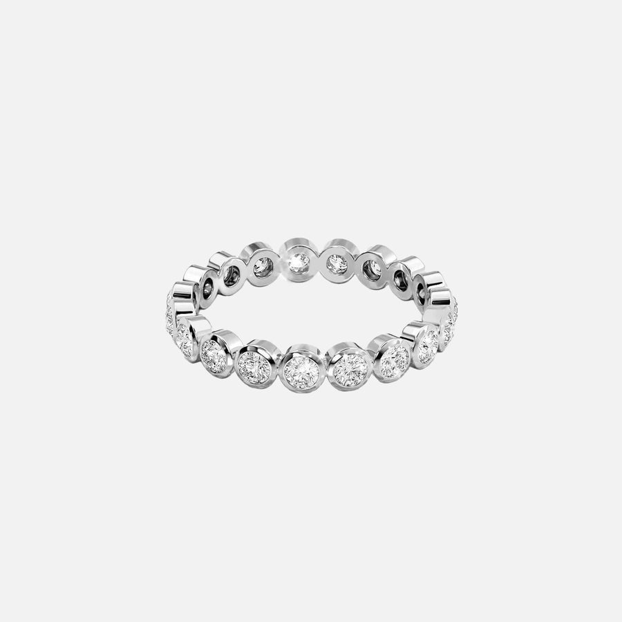  Round Bezel Eternity Ring 18k White Gold 1 0 001