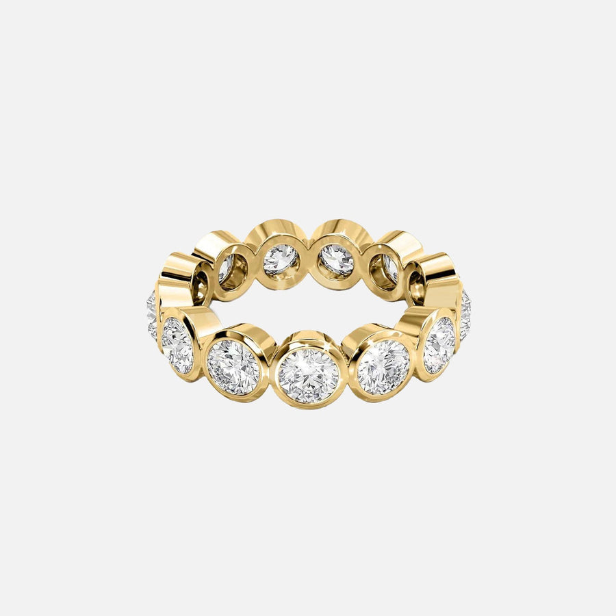  Round Bezel Eternity Ring 18k Yellow Gold 3 5 001