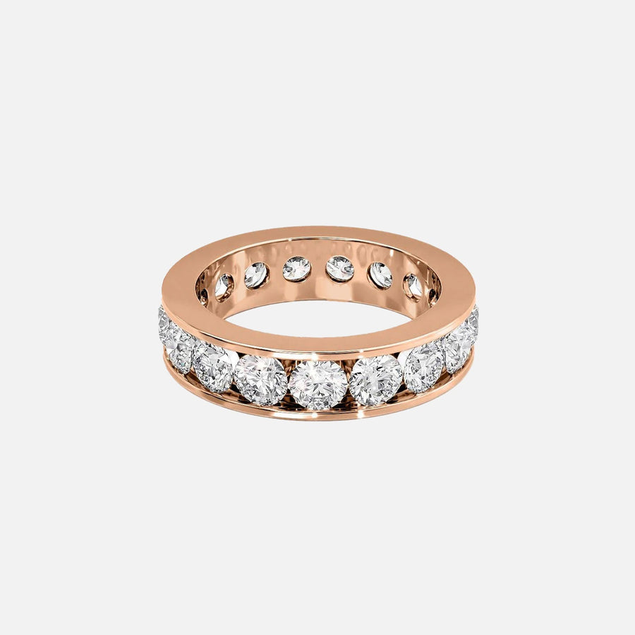  Round Channel Eternity Ring 14k Rose Gold 3 5 001