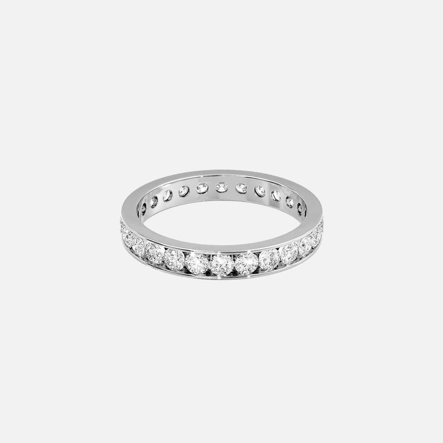  Round Channel Eternity Ring 14k White Gold 1 2 001