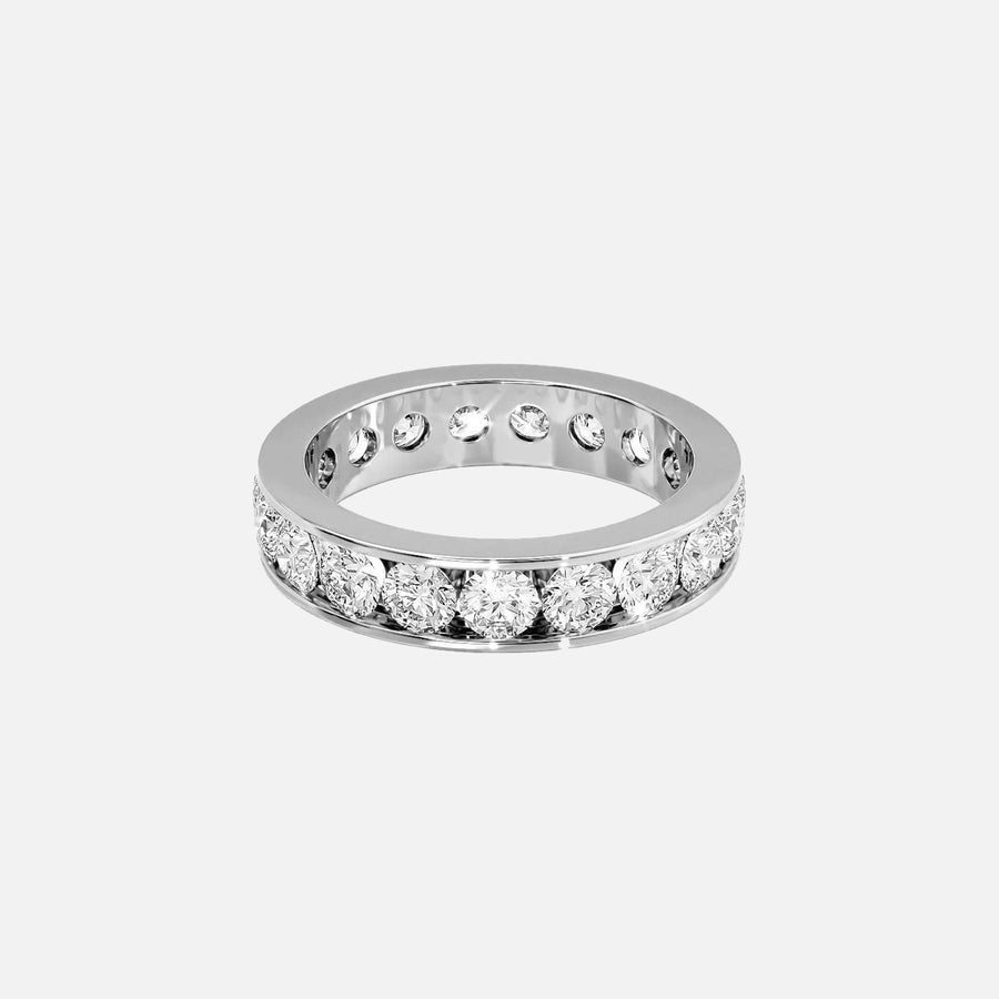  Round Channel Eternity Ring 14k White Gold 3 0 001