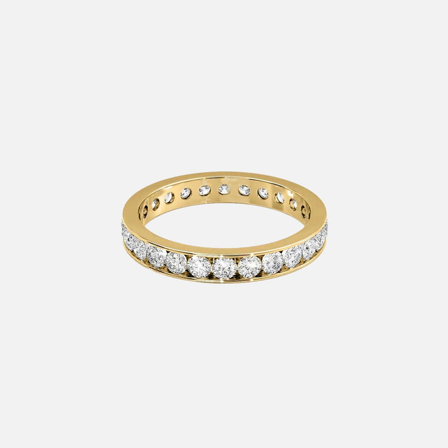 Round Channel Eternity Ring 14k Yellow Gold 1 2 001