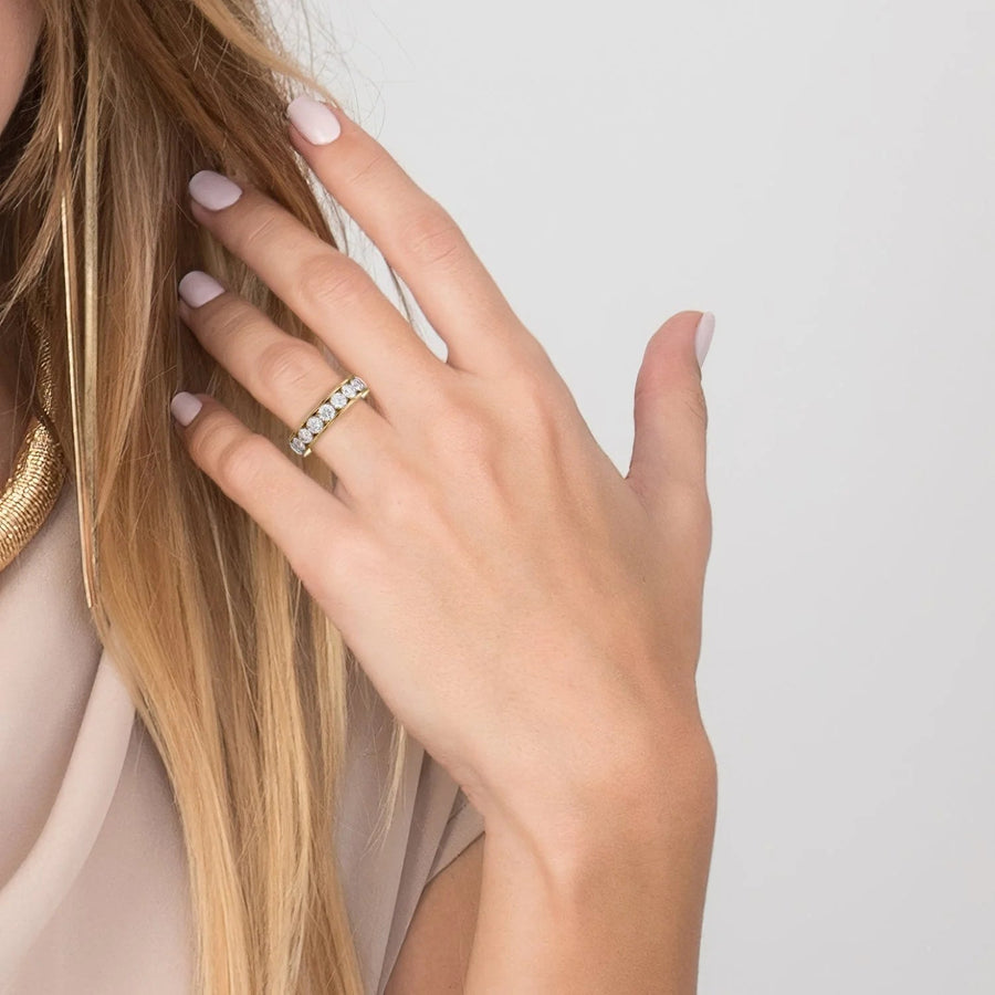  Round Channel Eternity Ring 14k Yellow Gold 3 5 003 Final