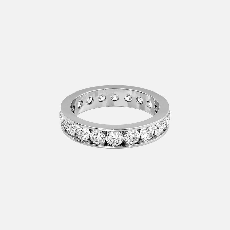  Round Channel Eternity Ring 18k White Gold 2 0 001