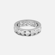 Round Channel Eternity Ring 18k White Gold 3 5 001