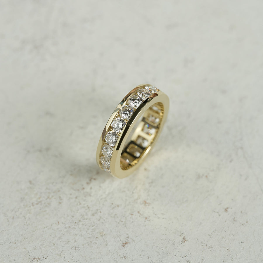  Round Channel Eternity Ring 18k Yellow Gold 2 0 003