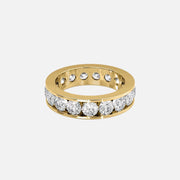  Round Channel Eternity Ring 18k Yellow Gold 3 5 001