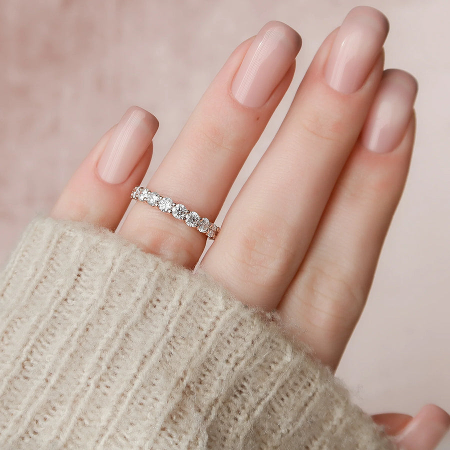  Round Eternity Ring 14k Rose Gold 2 0 002